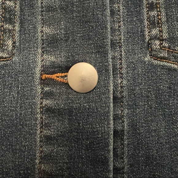 Muji Womens Jean Jacket Medium Stretch Denim 90s Y2K - Picture 10 of 11